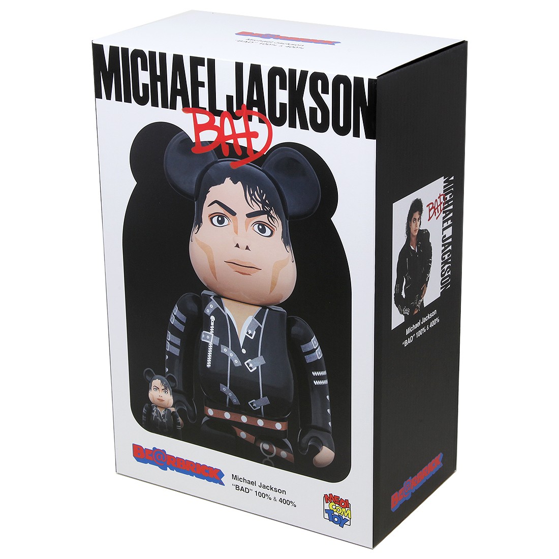 Medicom Michael Jackson BAD 100% 400% Bearbrick Figure Set black