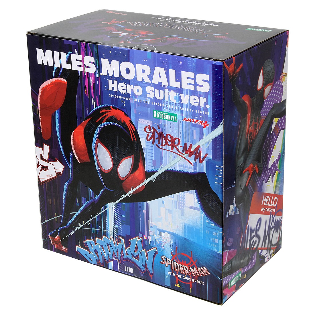 Kotobukiya ARTFX+ Spider-Man Into The Spider-Verse Miles Morales Hero Suit  Ver. Statue black