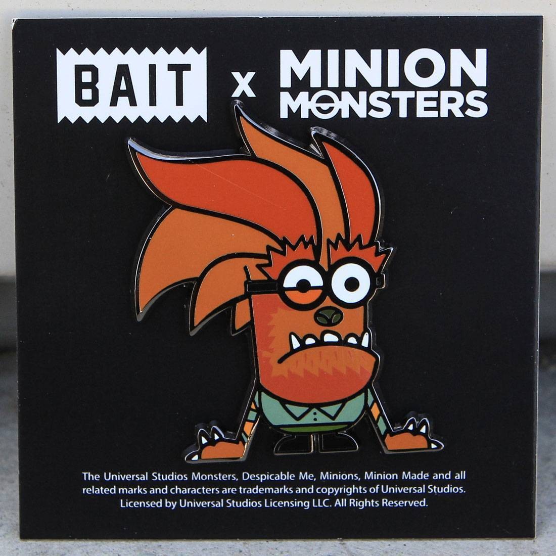 Bait x Minion Monsters Zombie Tim 5 inch Plush Backpack Clip (Brown)