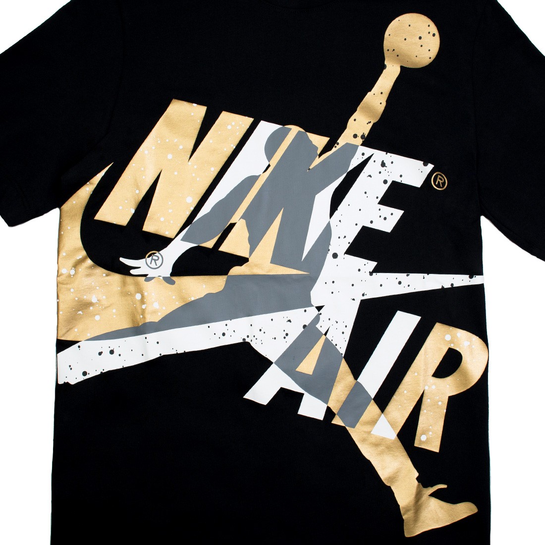 Nike Air Jordan Jumpman Black/Gold Men's Classic T Shirt Size XL
