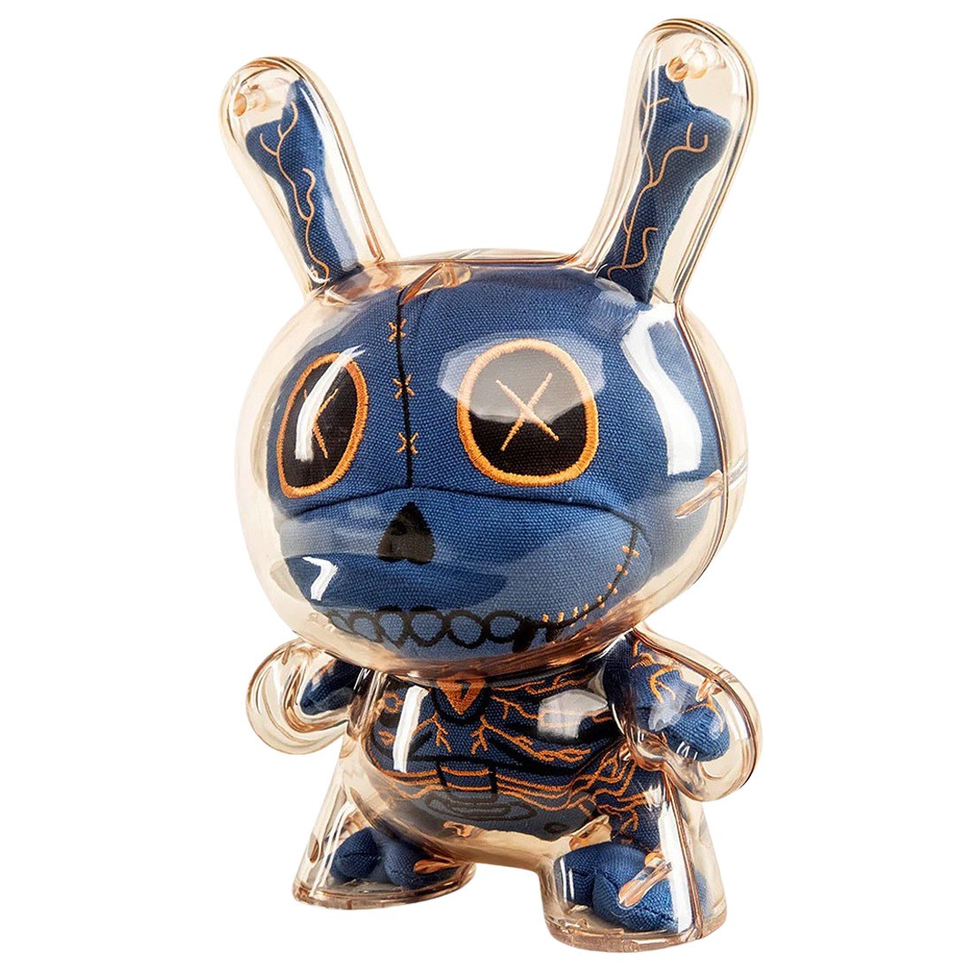 Kidrobot Gashadokuro Midnight Edition 8 Inch Plush Guts Dunny Art Figure  (blue)