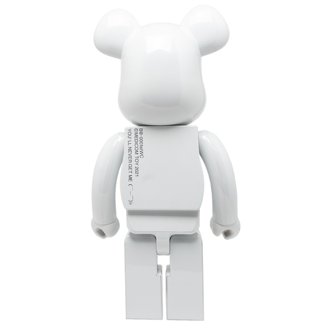 Medicom 1st Model White Chrome 1000% Bearbrick Figure white