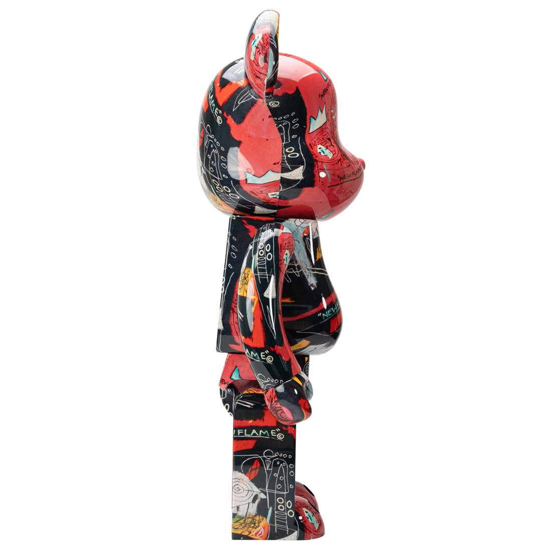 Medicom Andy Warhol x Jean-Michel Basquiat #1 1000% Bearbrick Figure (red)