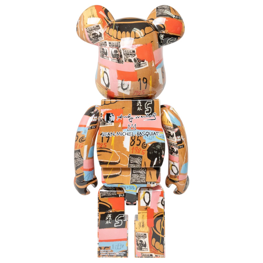 Medicom Andy Warhol x Jean - Michel Basquiat #2 1000% Bearbrick