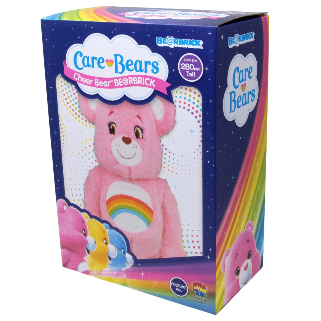 Medicom Care Bears Cheer Bear Costume Ver. 400% Bearbrick Figure (pink)