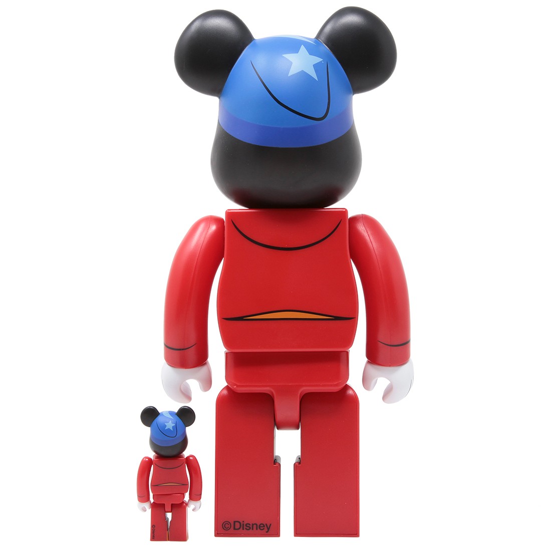 Medicom Disney Fantasia Mickey Mouse 100% 400% Bearbrick Figure Set (red)