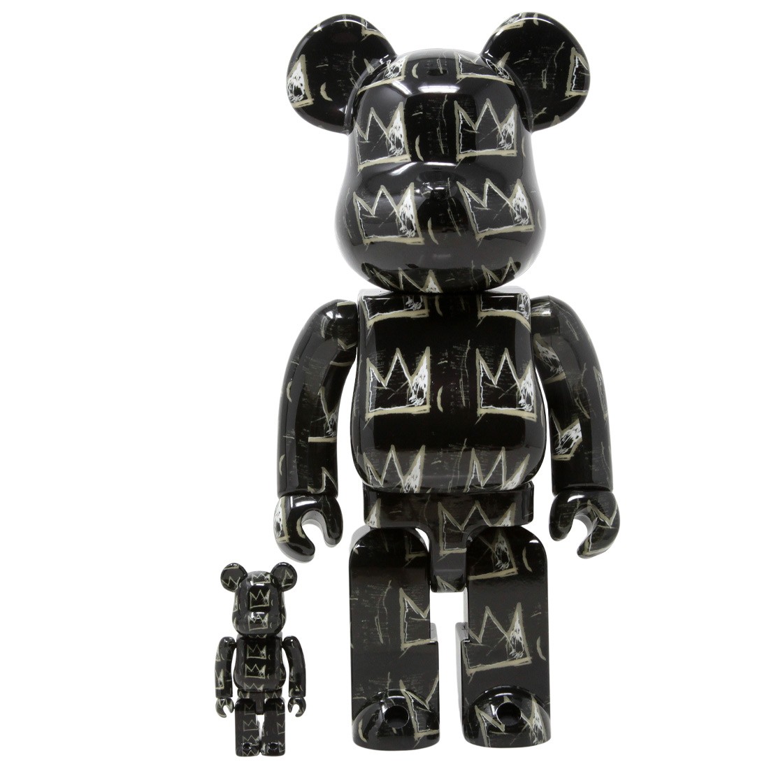 Medicom Jean-Michel Basquiat #8 100% 400% Bearbrick Figure Set (black)