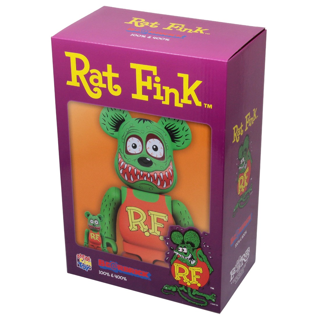 Medicom Rat Fink 100% 400% Bearbrick Figure Set (green)