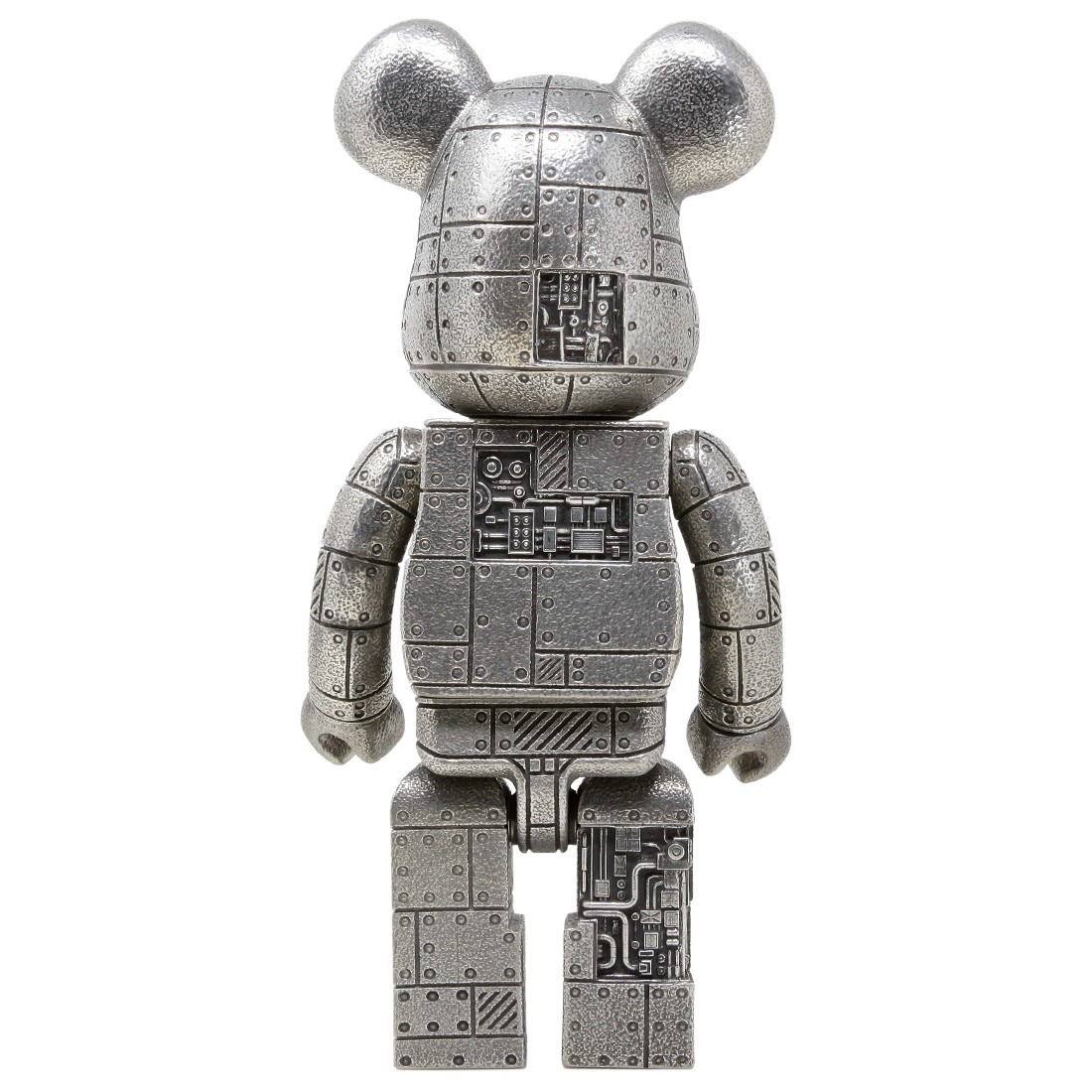 Medicom Royal Selangor Steampunk Iron Bright 400% Bearbrick Figure (silver)