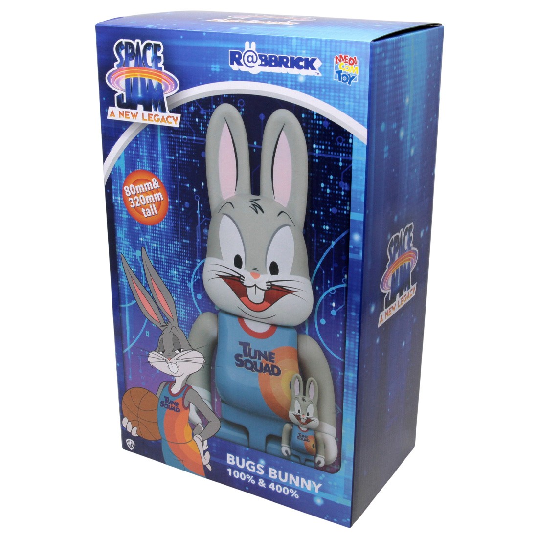 Medicom Space Jam A New Legacy Bugs Bunny 100% 400% Rabbrick Figure Set  (blue)