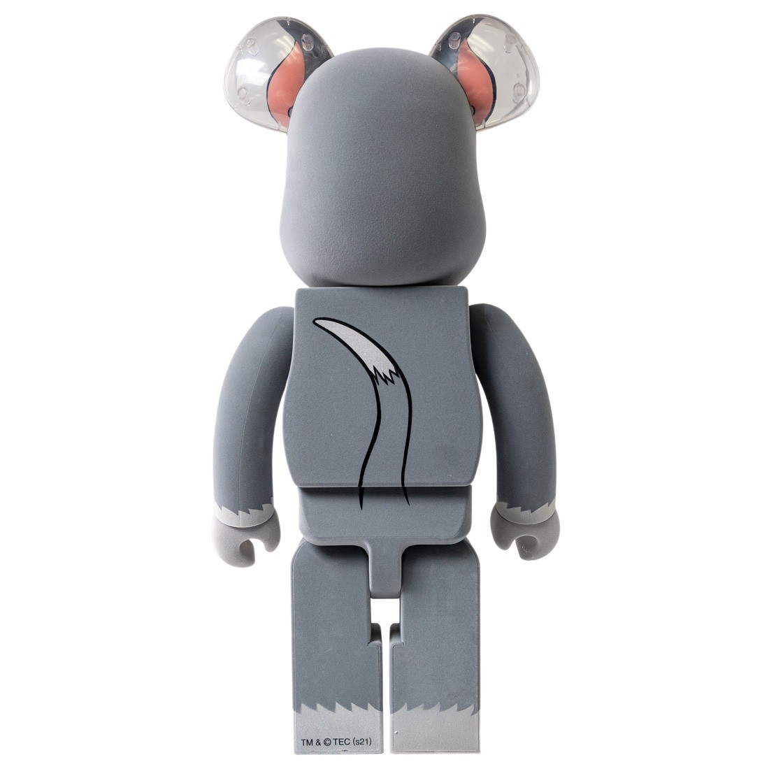 Medicom Tom and Jerry - Tom Flocky 1000% Bearbrick Figure gray