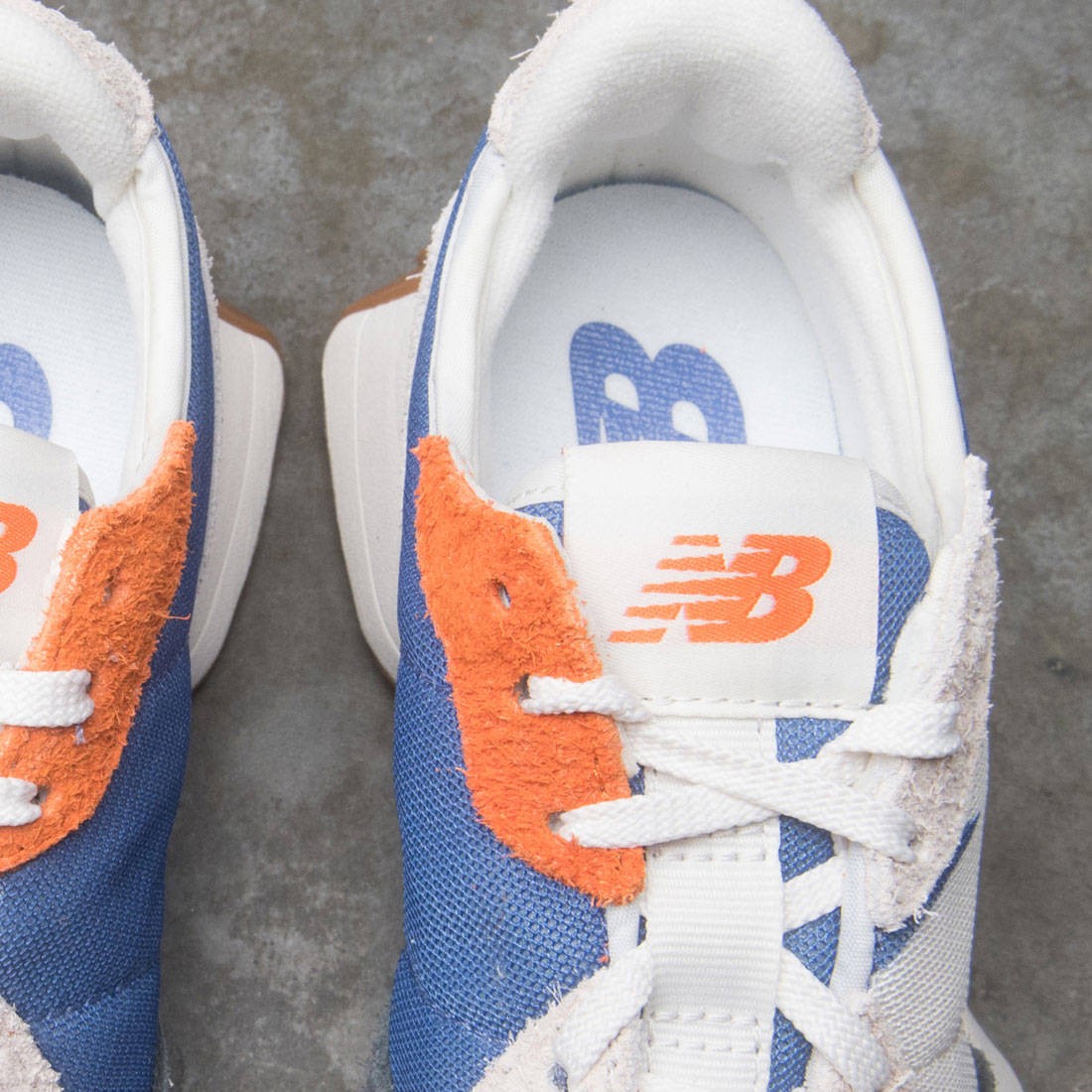 new balance women 327 ws327coc blue magnetic blue varsity orange