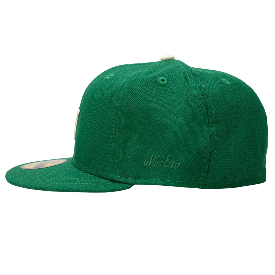 Men's New Era x Fear of God Cream/Kelly Green Essentials Trucker 59FIFTY  Fitted Hat 