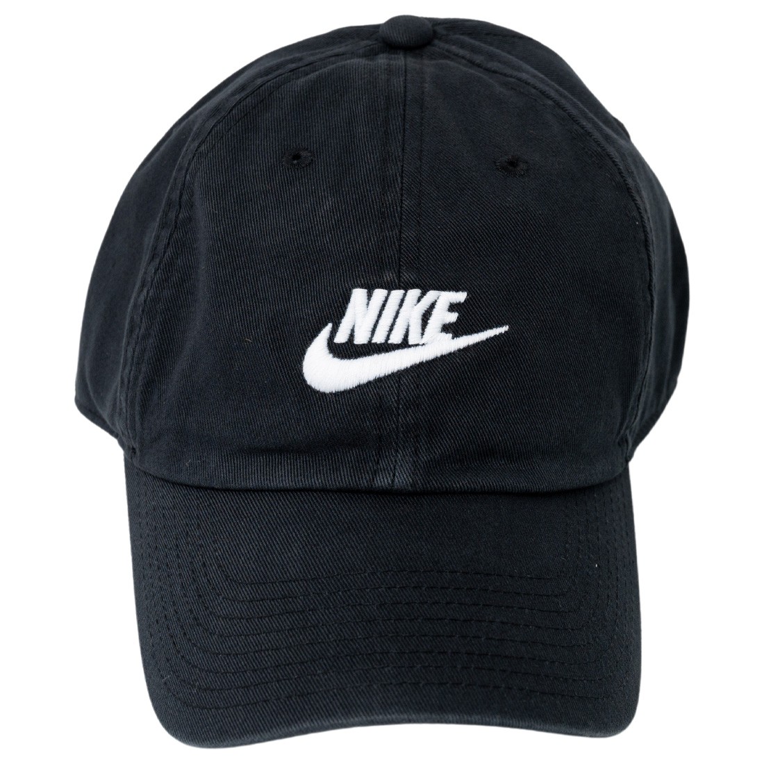 nike men sportswear heritage86 futura washed hat black black white