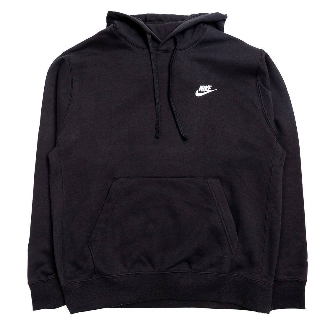 nike men sportswear club fleece hoody black black white