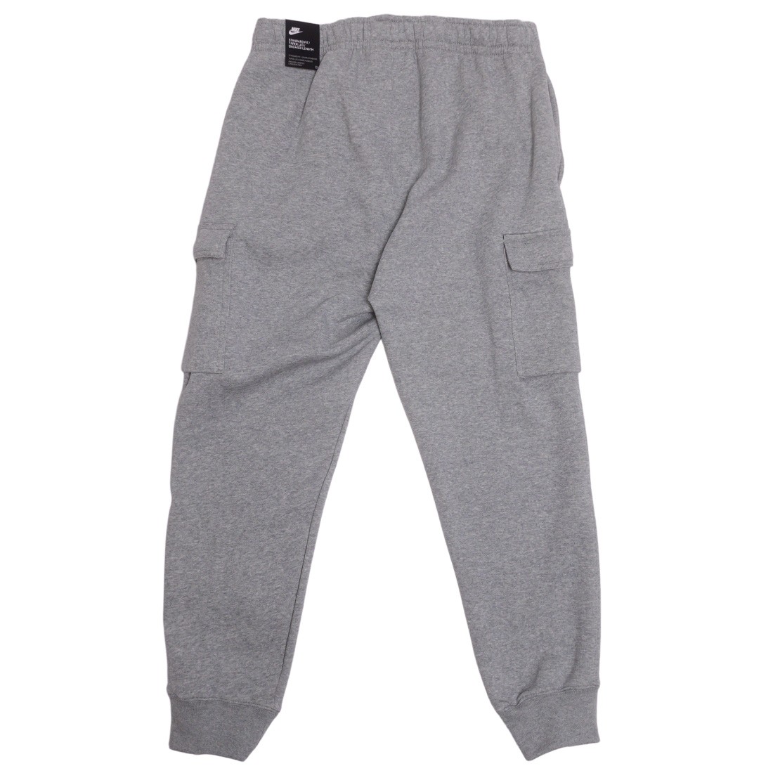 nike men sportswear club fleece cargo pants dk grey heather matte