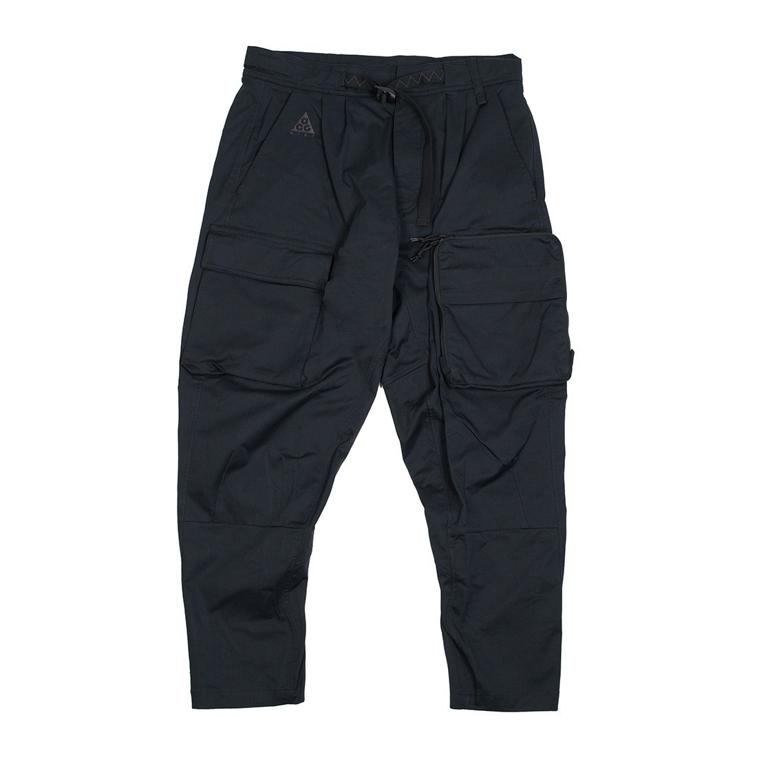Mens Black Cargo Trousers Fashion Drawstring Hip Hop Harem Cropped Casual  Pants