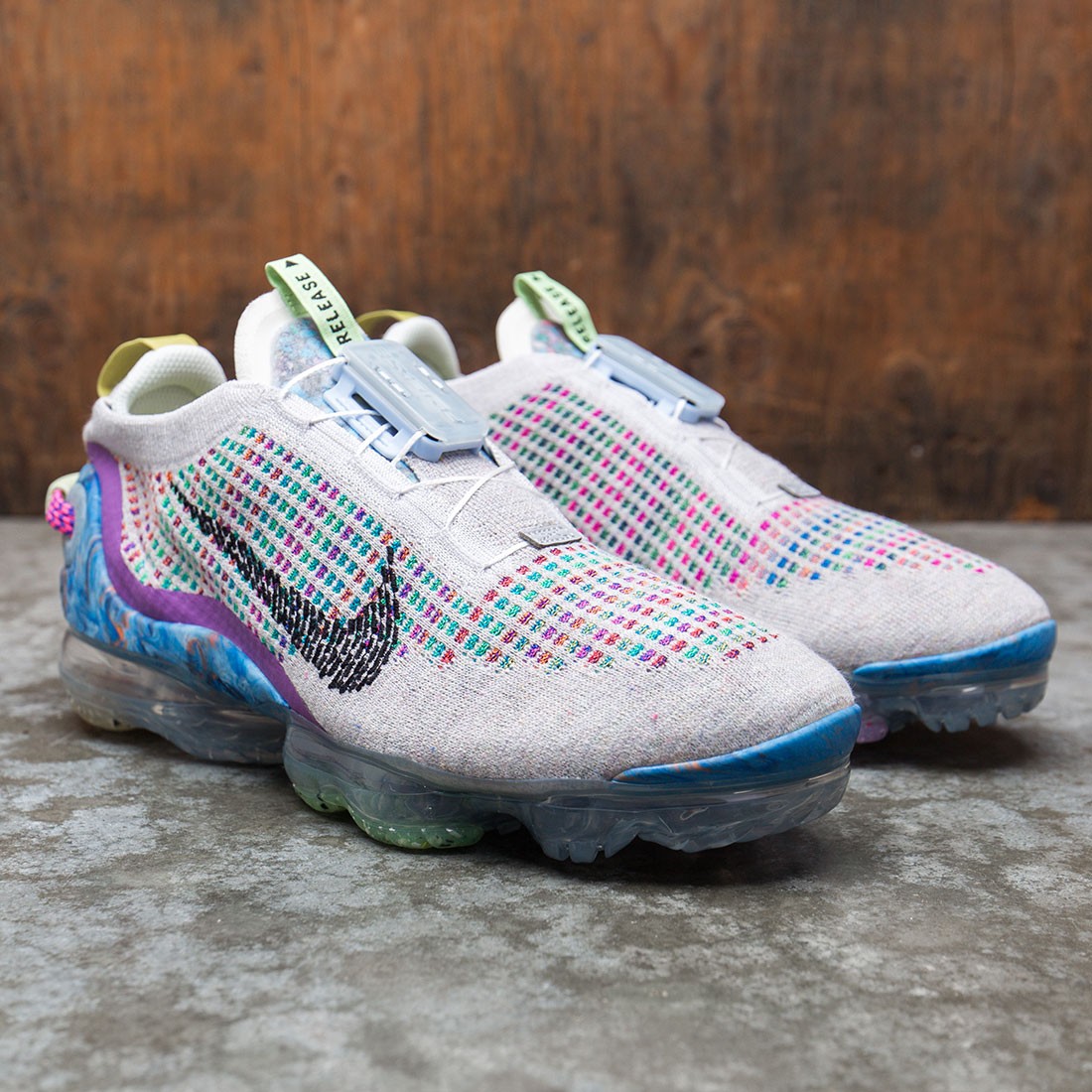 Nike Air Vapormax 2020 Flyknit sneakers in pure platinum/multi