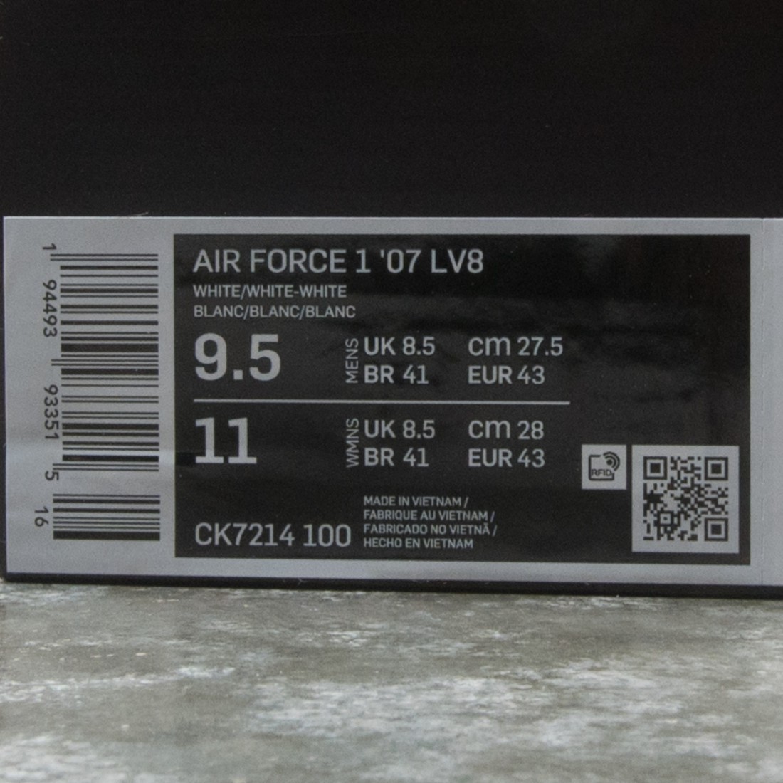 Nike Air Force 1 Low '07 LV8 White Men's - CK7214-100 - US