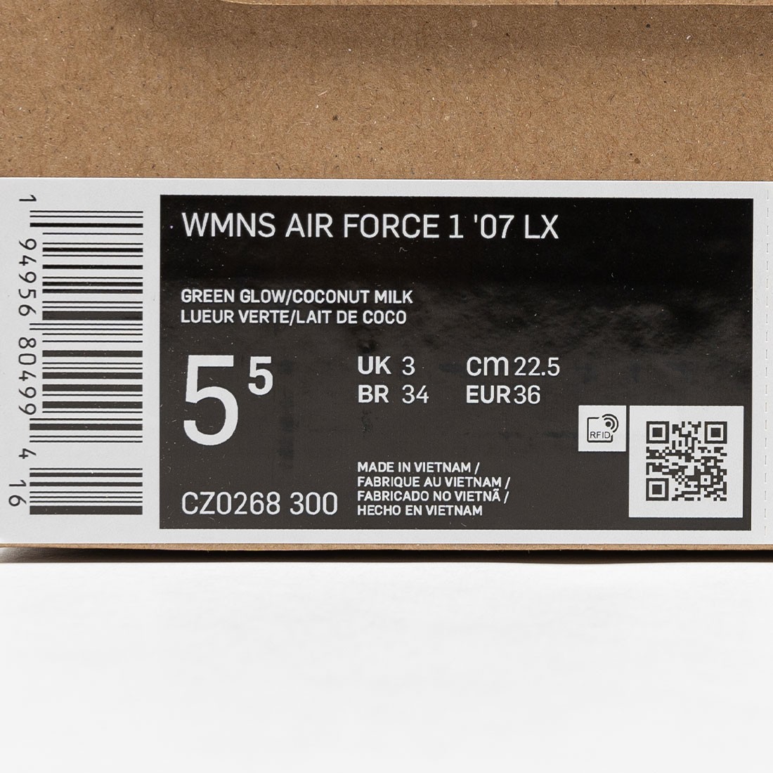 Nike Air Force 1 07 Low LV Rice White Black KV3696 - nike air max neon  bright colors chart - 660 - GmarShops