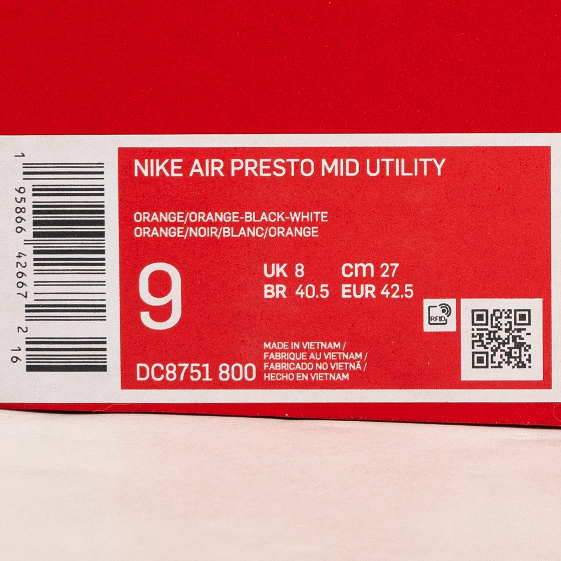Nike presto blanche orange new arrivals