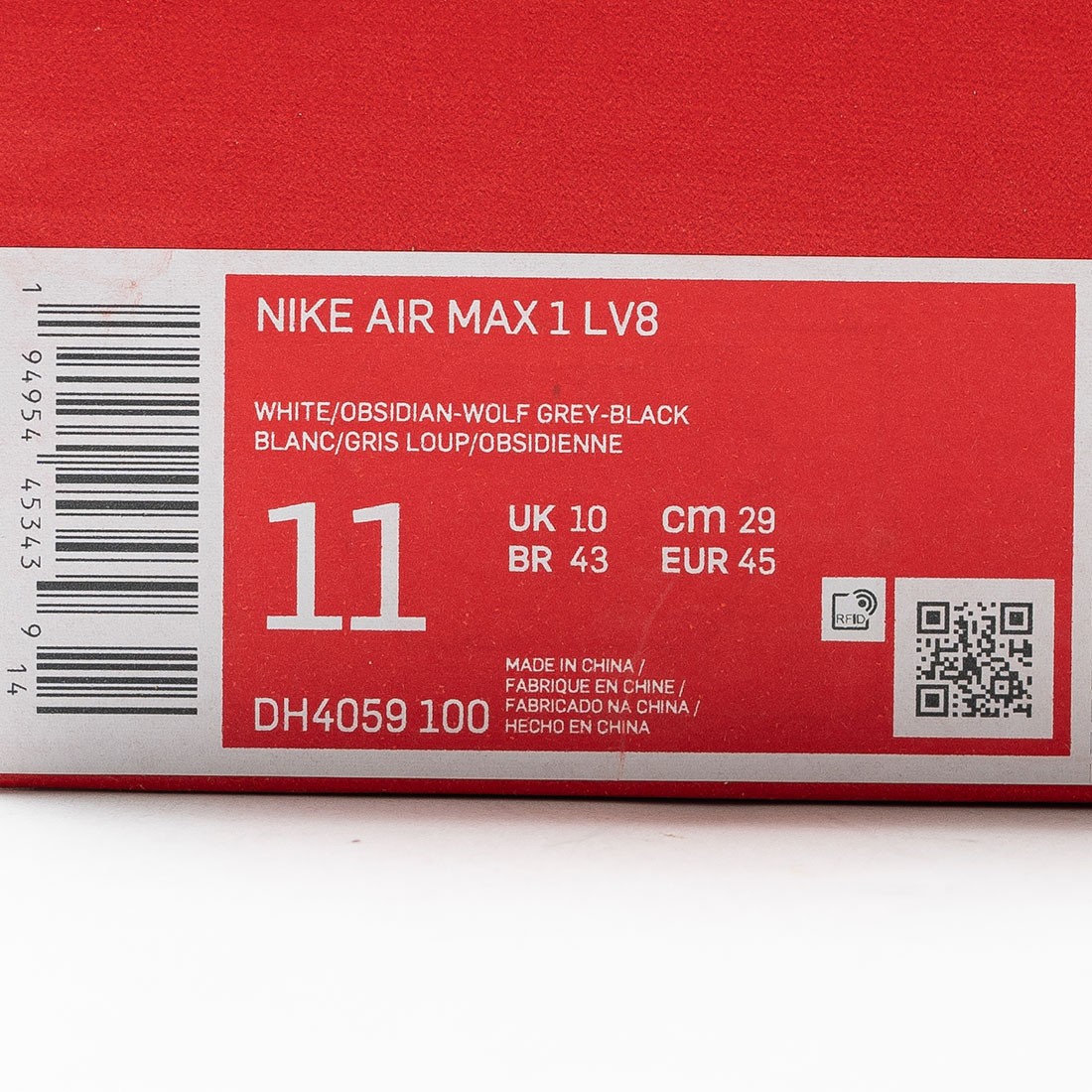 Nike Air Max 1 LV8 - White / Obsidian / Wolf Grey / Black – Kith