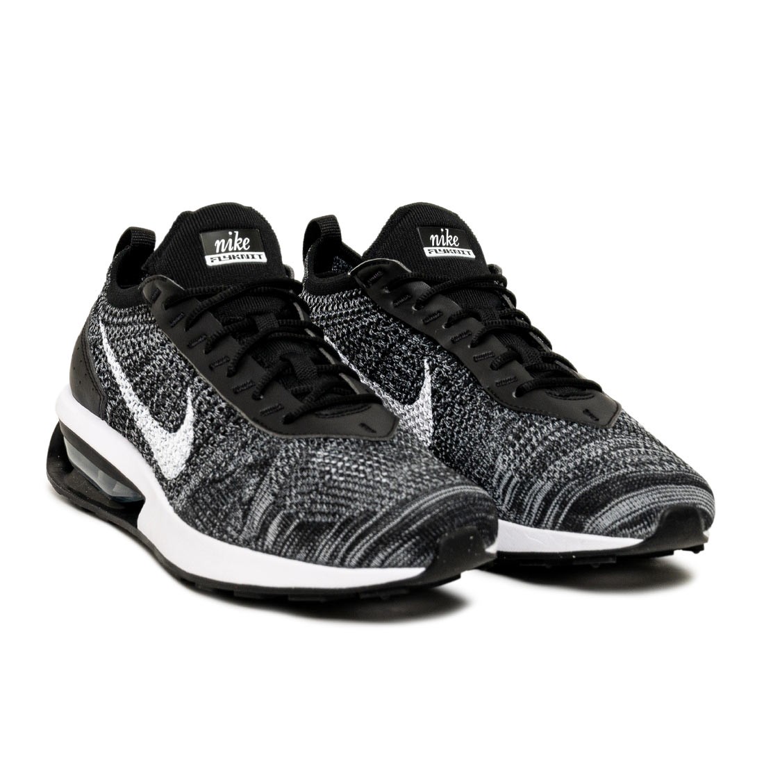 nike men air max flyknit racer black white