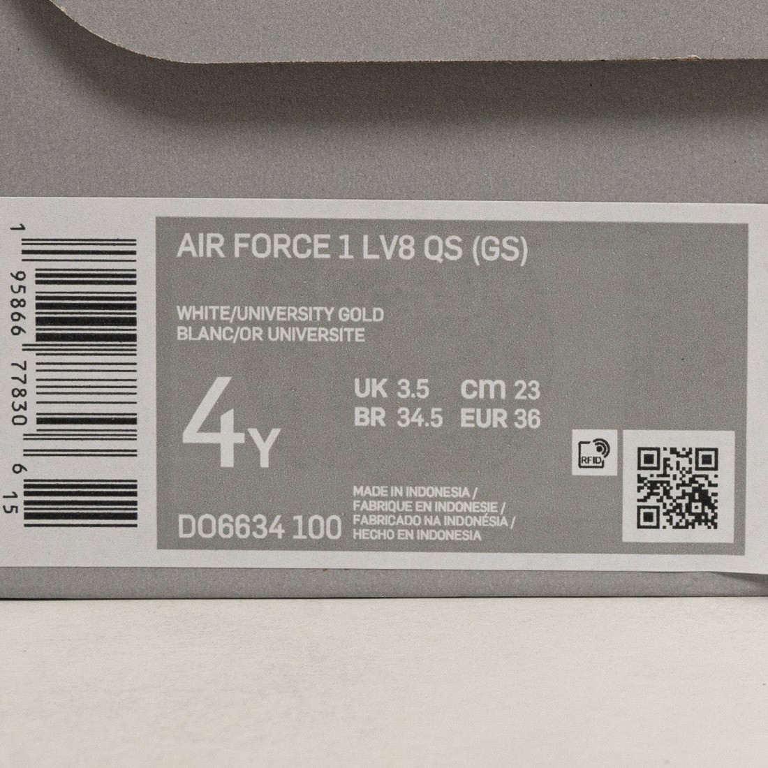 Nike Air Force 1 LV8 x UNO (Big Kids) - White
