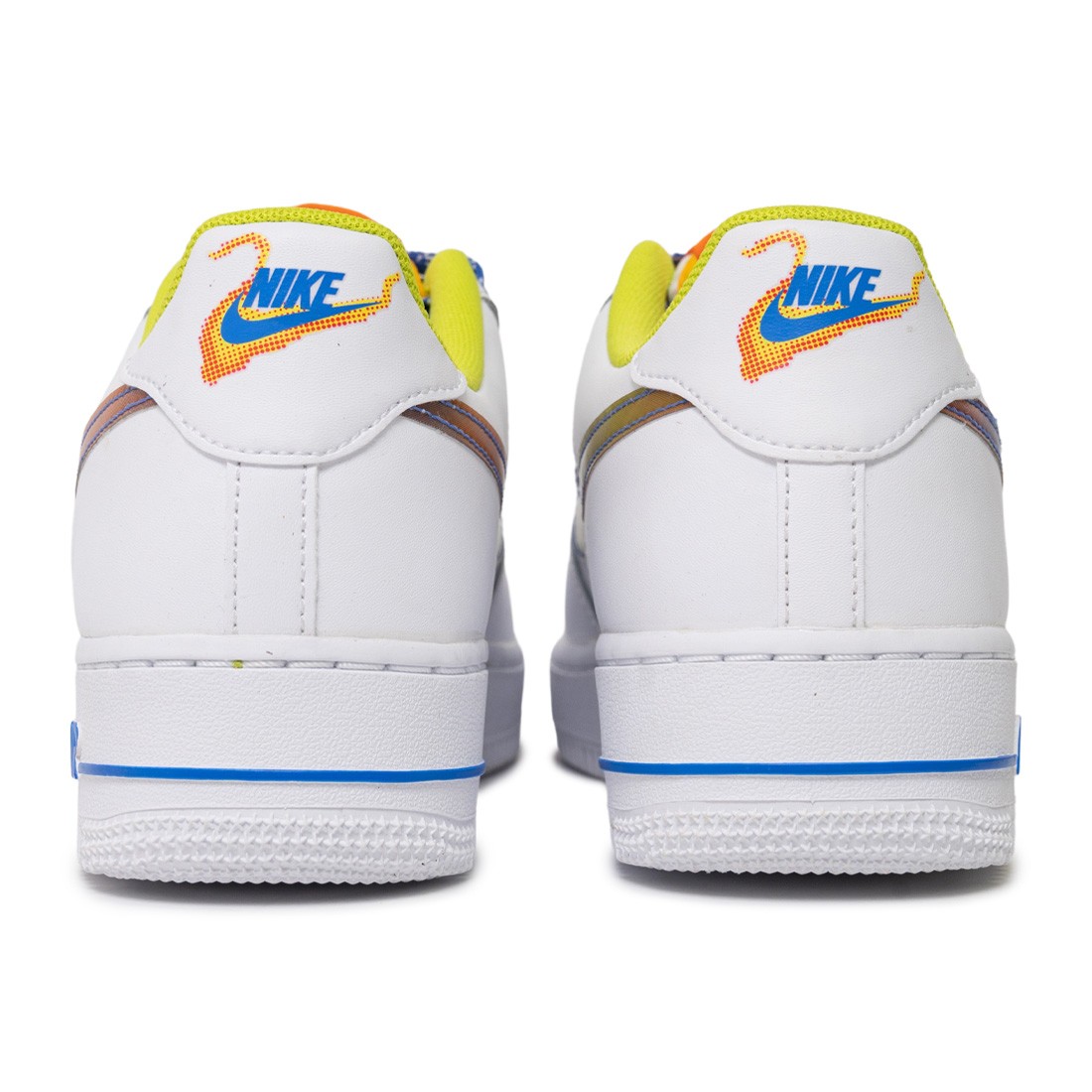 Nike Kids White & Blue Air Force 1 Lv8 2 Big Kids Sneakers In White/light  Photo Blue/deep Royal Blue