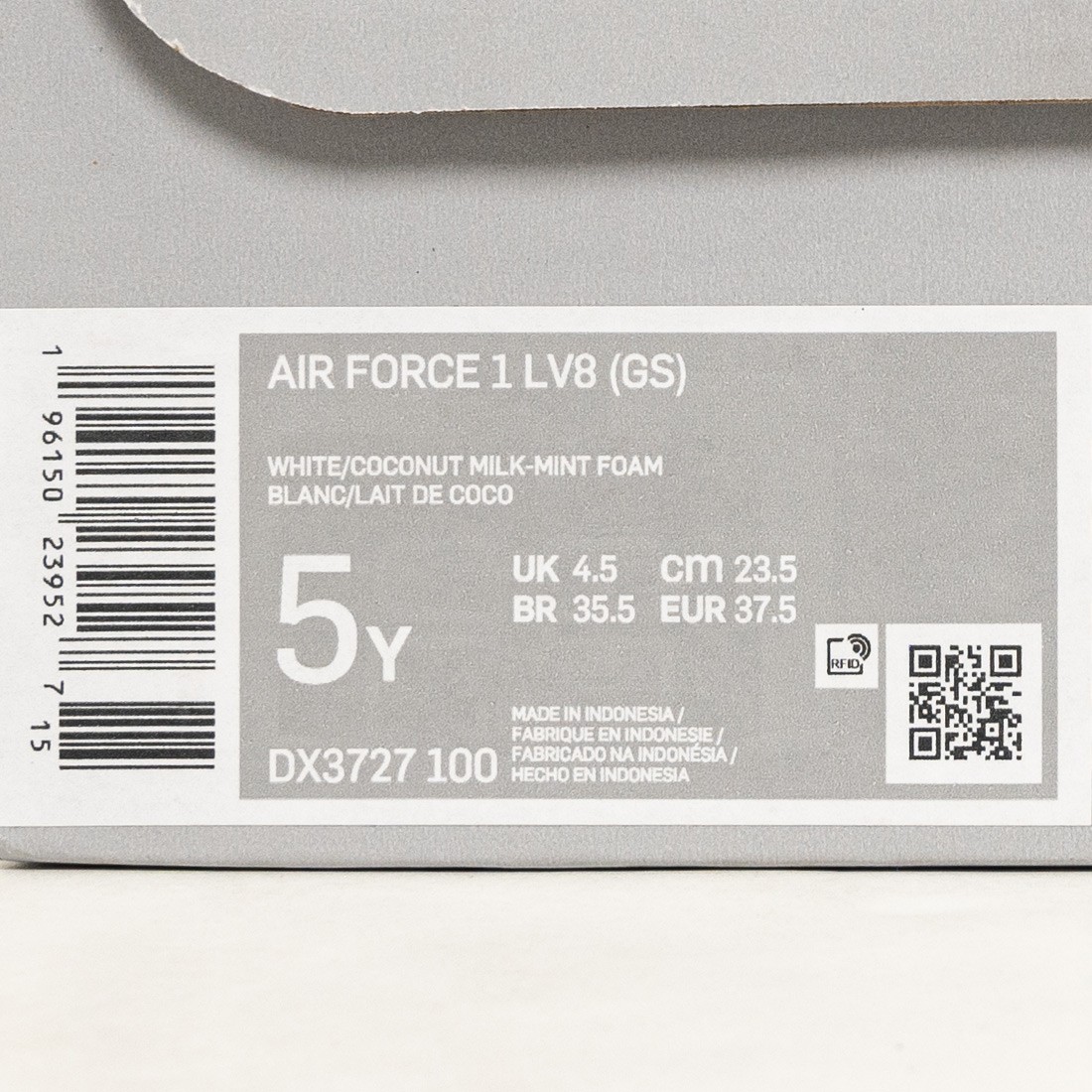 Nike Air Force 1 (GS) - White/Mint Foam 6.5
