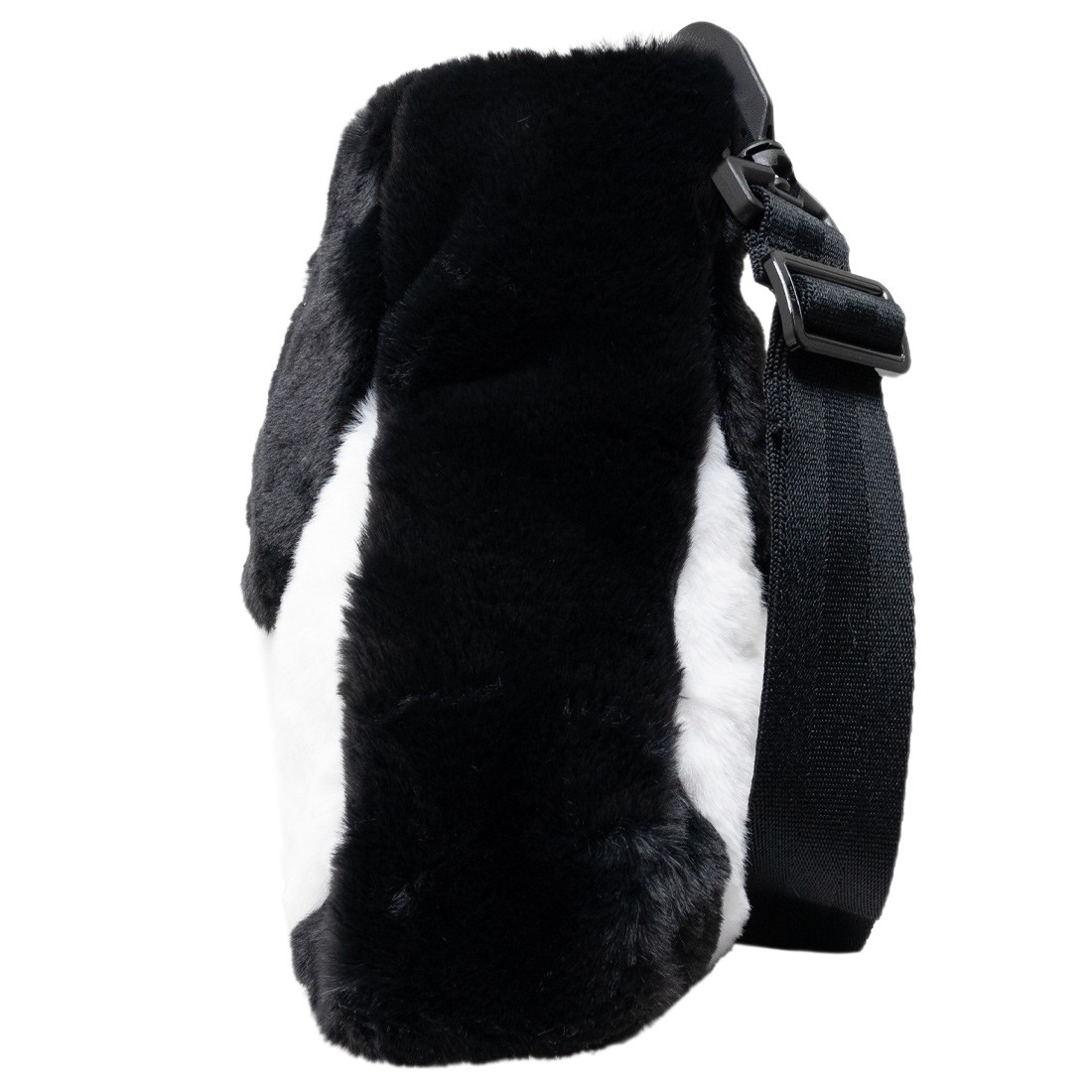 nike women sportswear faux fur tote 10l black black white