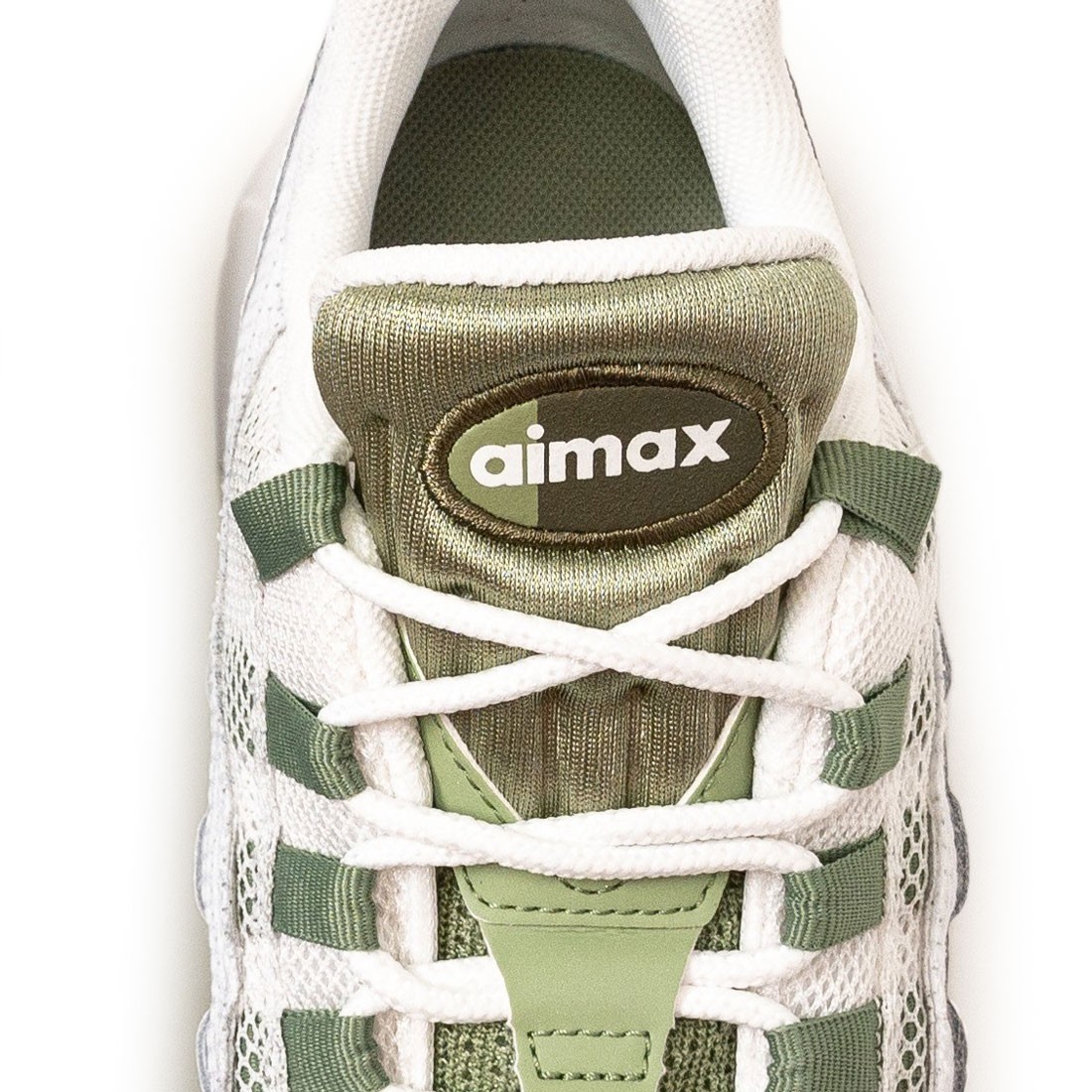 Nike Air Max 95 - White / Oil Green / Medium Olive 8.5