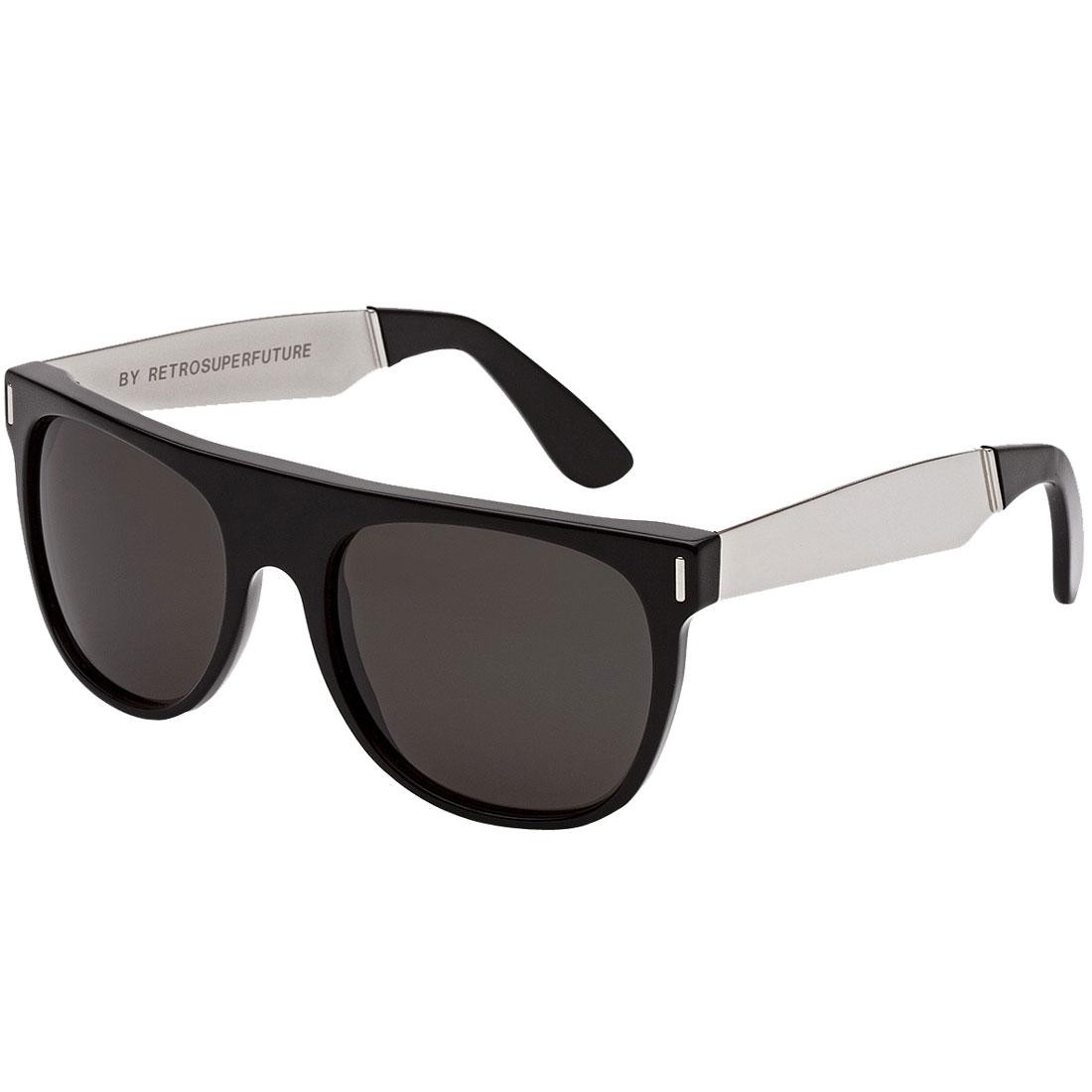 Super flat black sunglasses sale