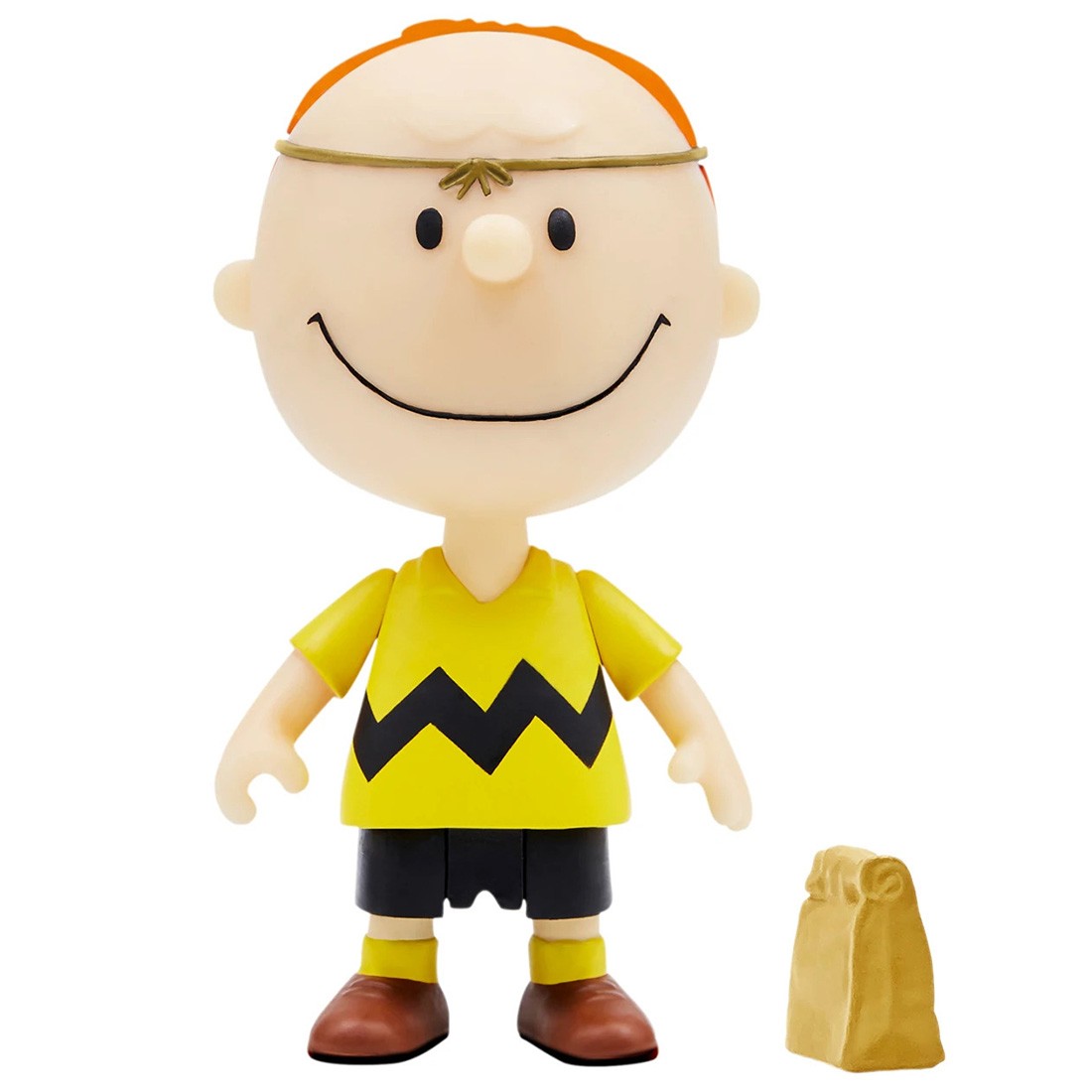 Super7 Peanuts Masked Charlie Brown Reaction Figure yellow orange