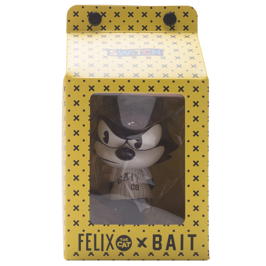 BAIT x Dreamworks x SWITCH Collectibles Felix the Cat Slugger 6 Inch Figure  - Denver Exclusive (black / white)
