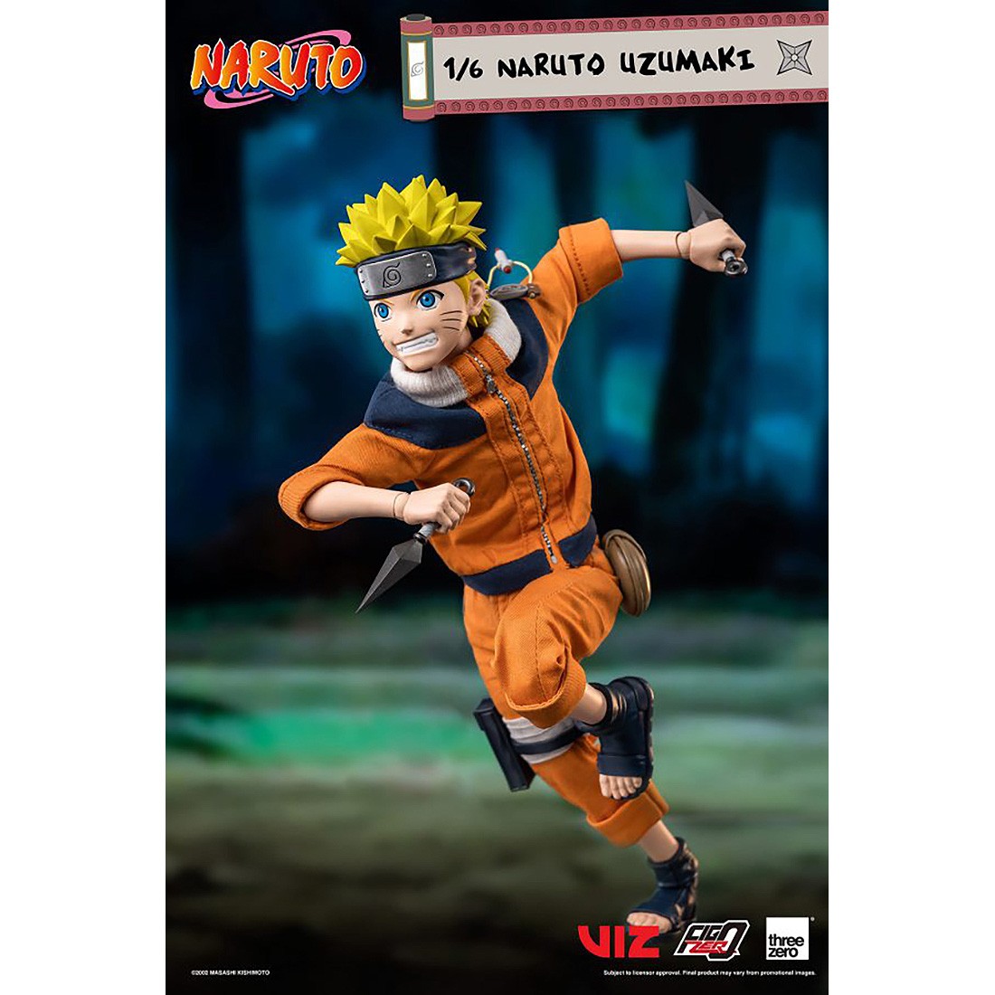 Threezero Naruto Uzumaki 1/6 Deluxe Scale Figure orange
