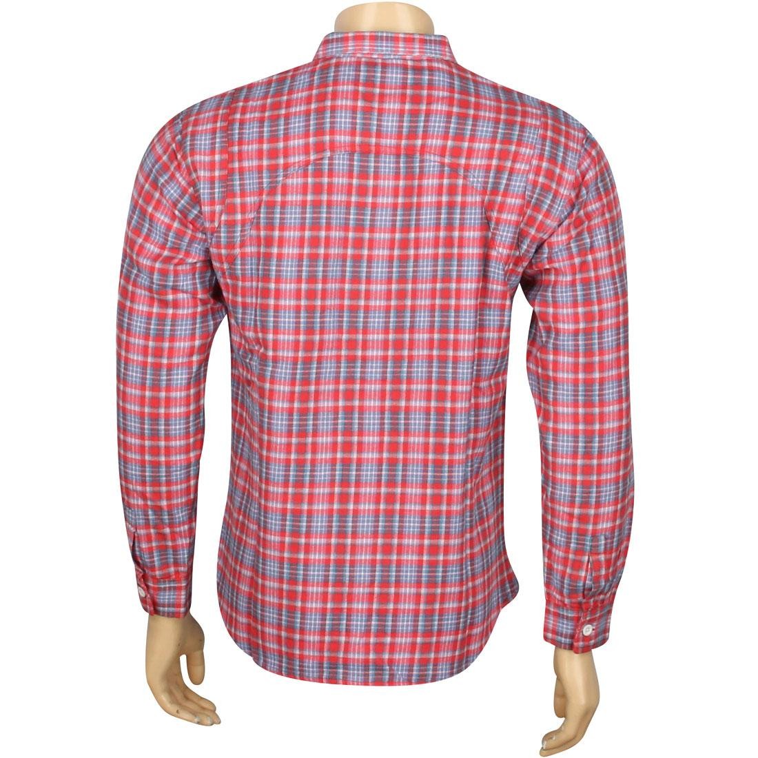 Undefeated Yardmaster Flannel Long Sleeve Shirt (red)