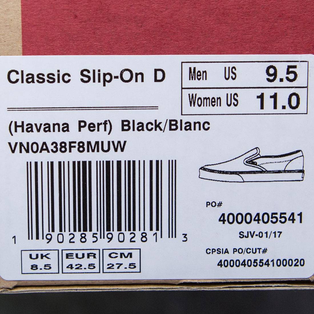 Vans Men Classic Slip-On Dx - Havana Perforated Leather black