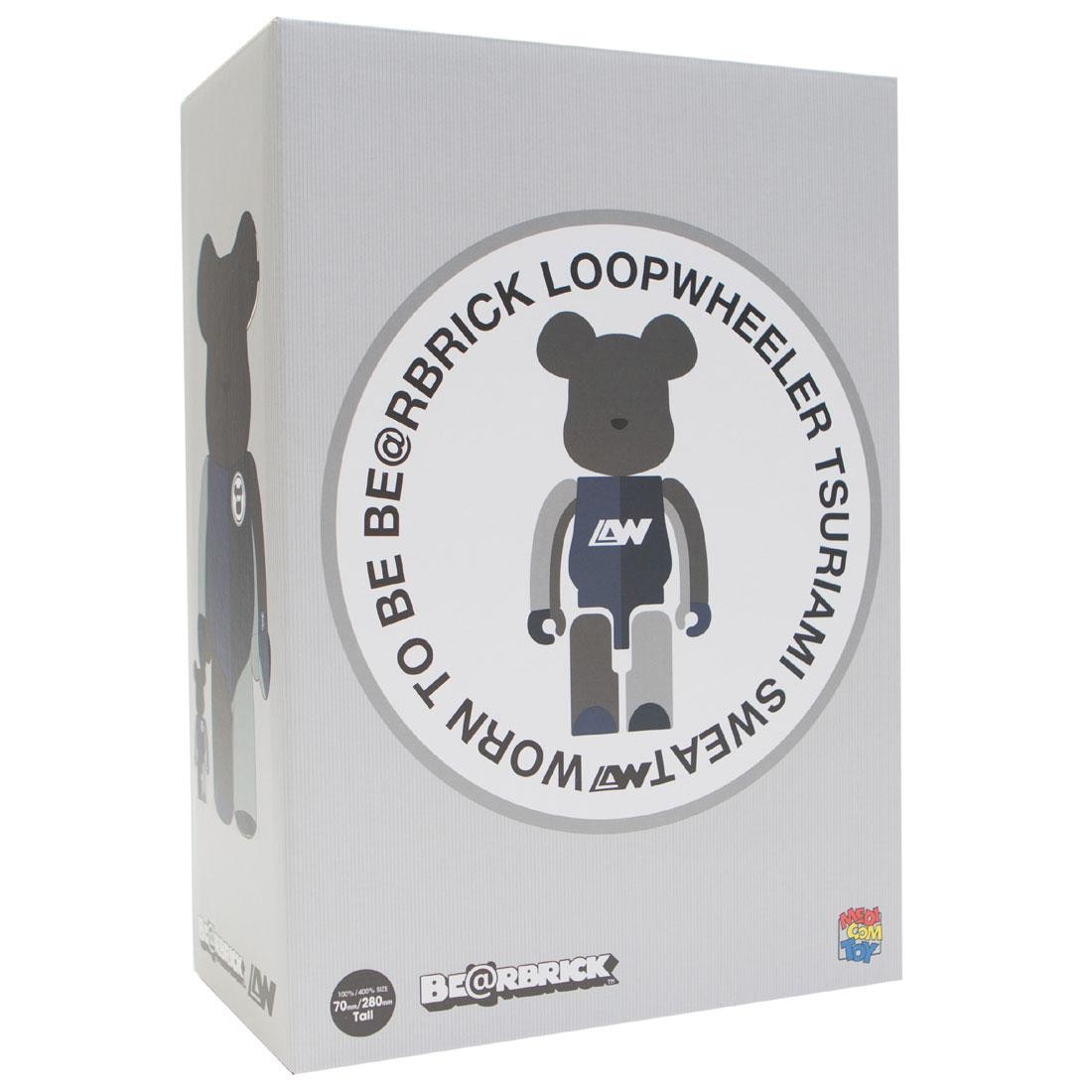 Medicom Loopwheeler 100% 400% Bearbrick Set gray blue