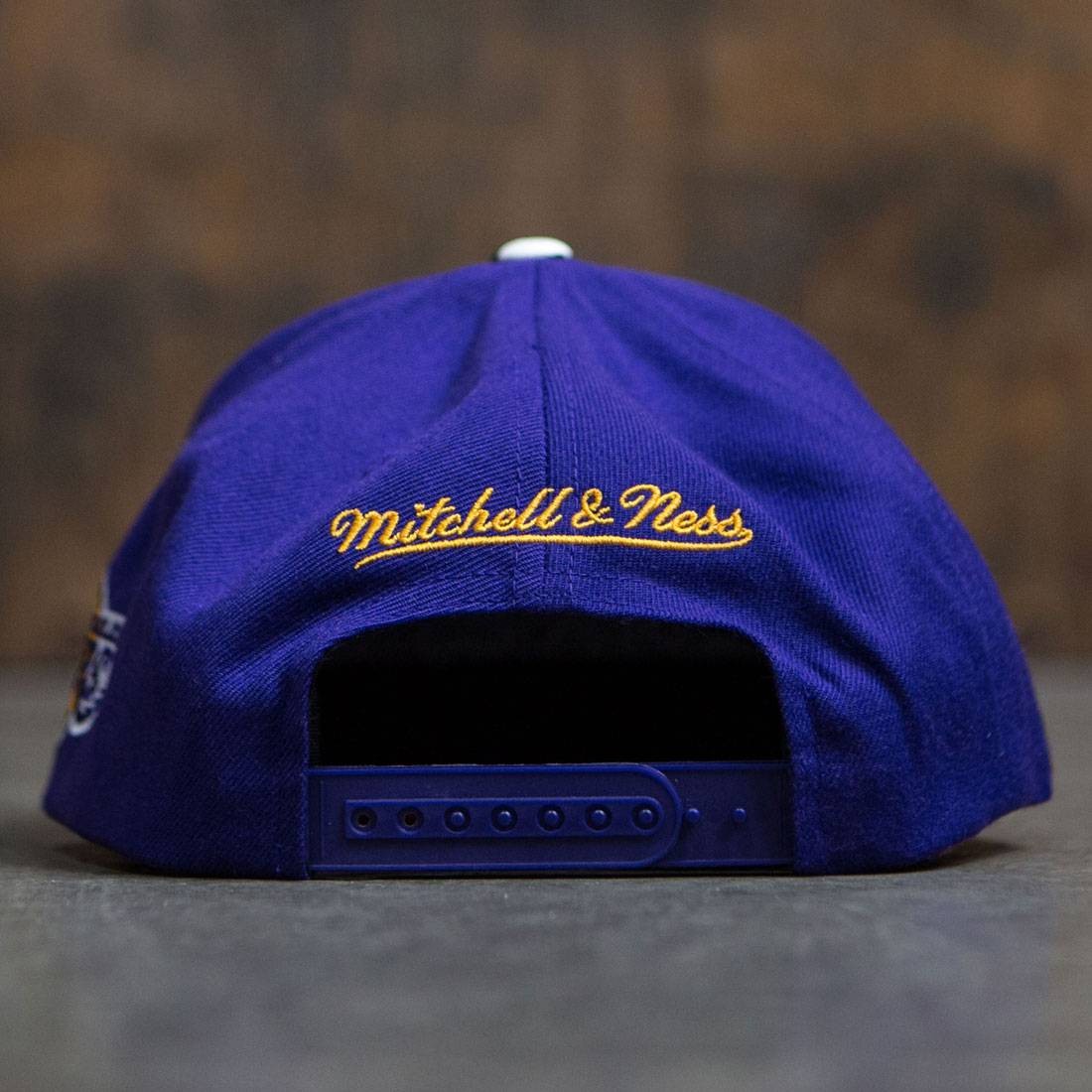 Bait x NBA x Mitchell and Ness Golden State Warriors STA3 Wool Snapback Cap (Blue / Royal)