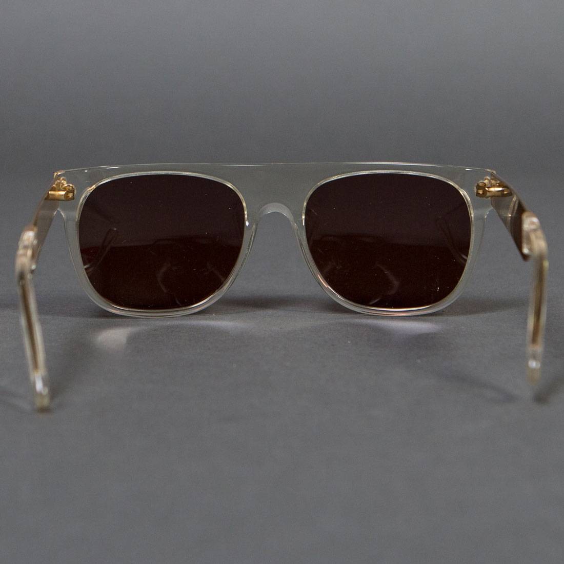 Super Sunglasses Flat Top silver crystal