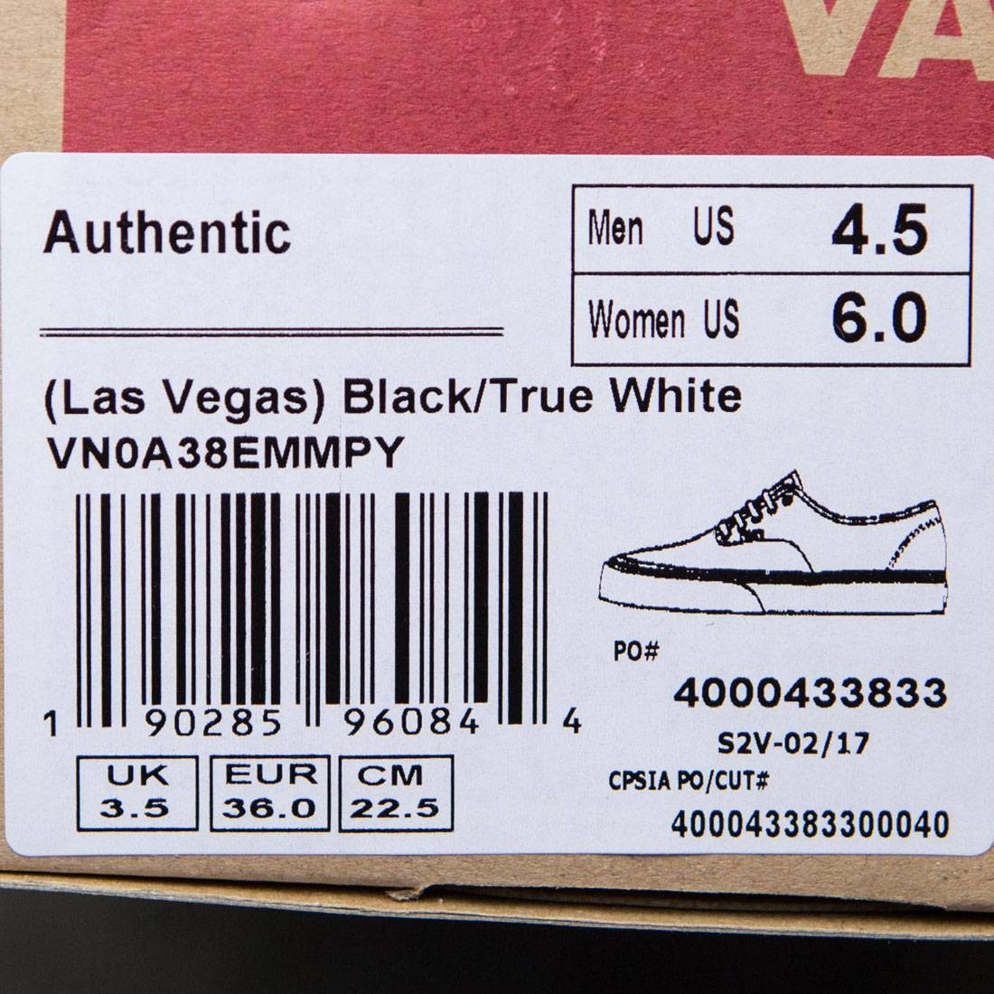 Vans Women Authentic - Las Vegas black vegas