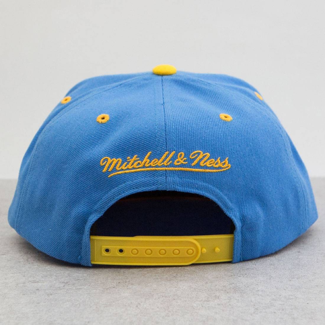 BAIT x Mitchell And Ness Bear Snapback Cap (blue / gold)