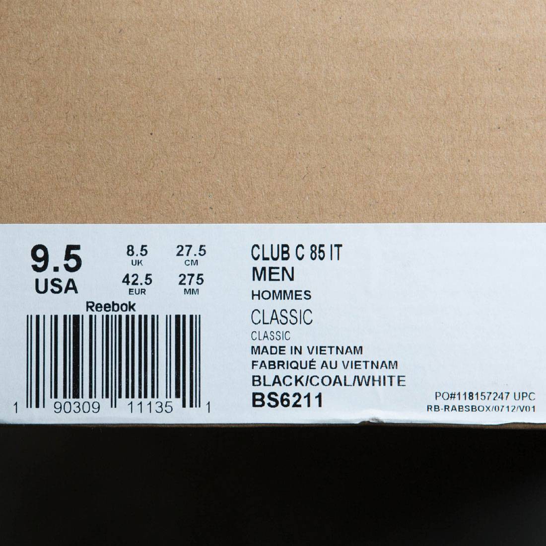 Reebok shoes barcode new arrivals