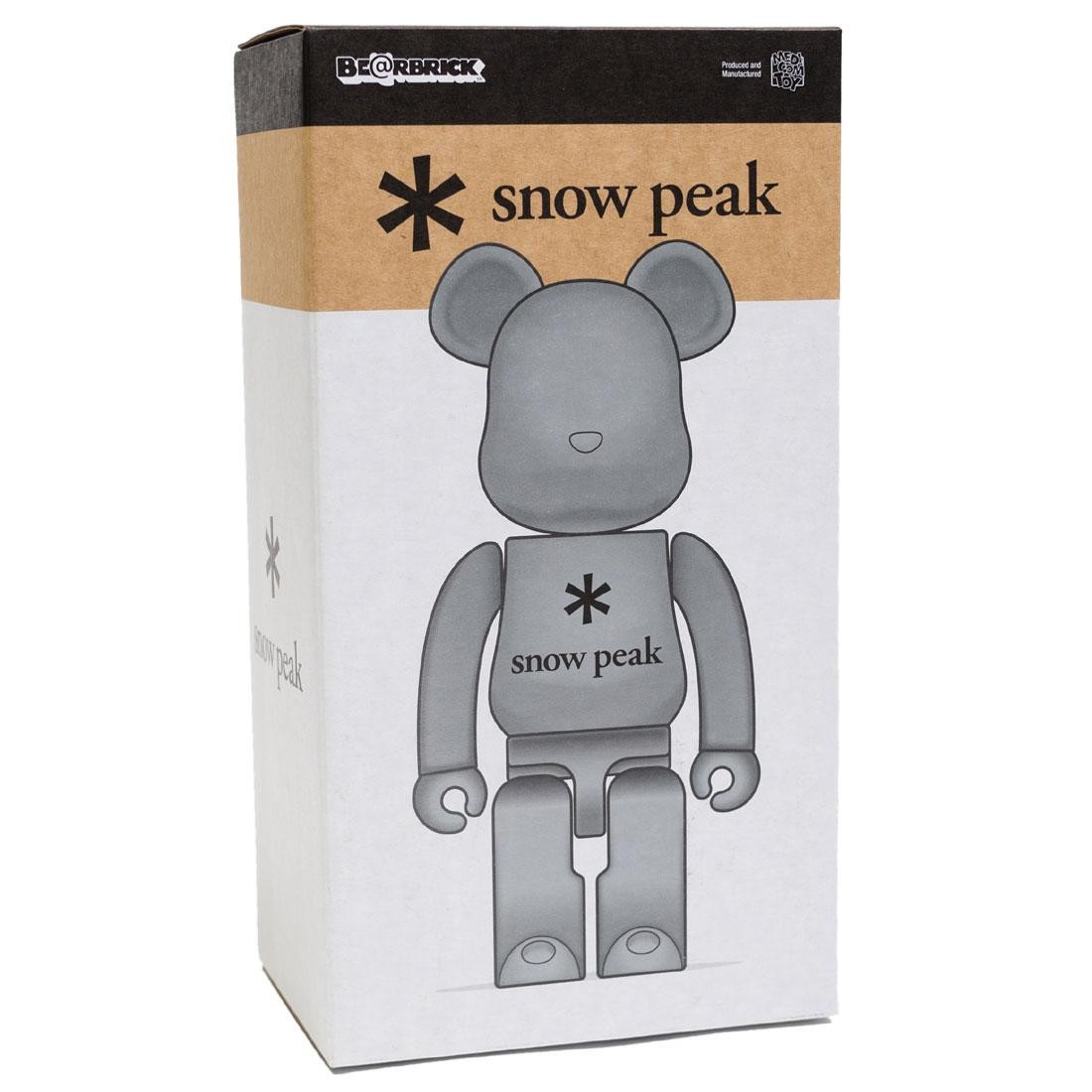 Medicom Snow Peak 400% Bearbrick Figure silver