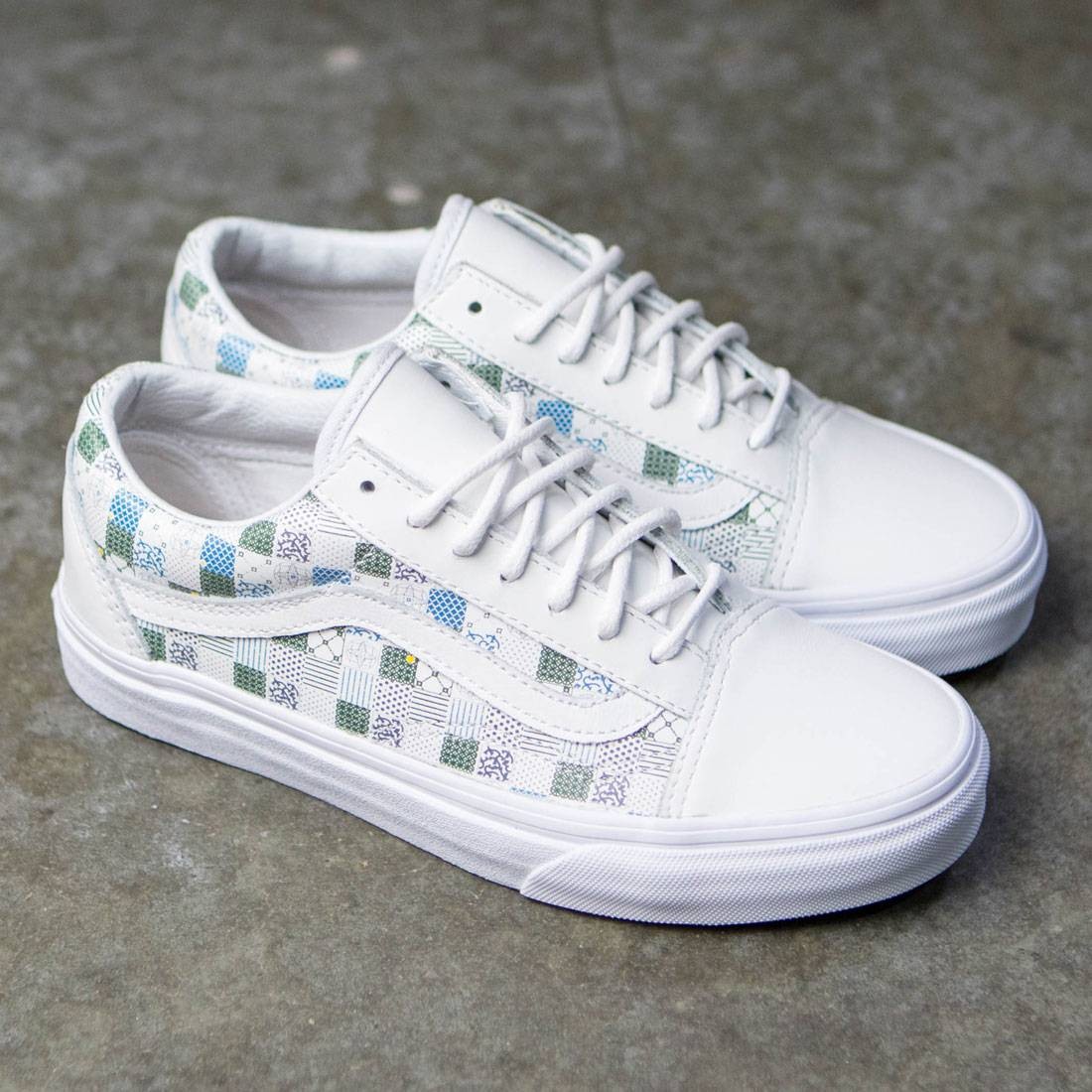 Vans womens white leather hotsell