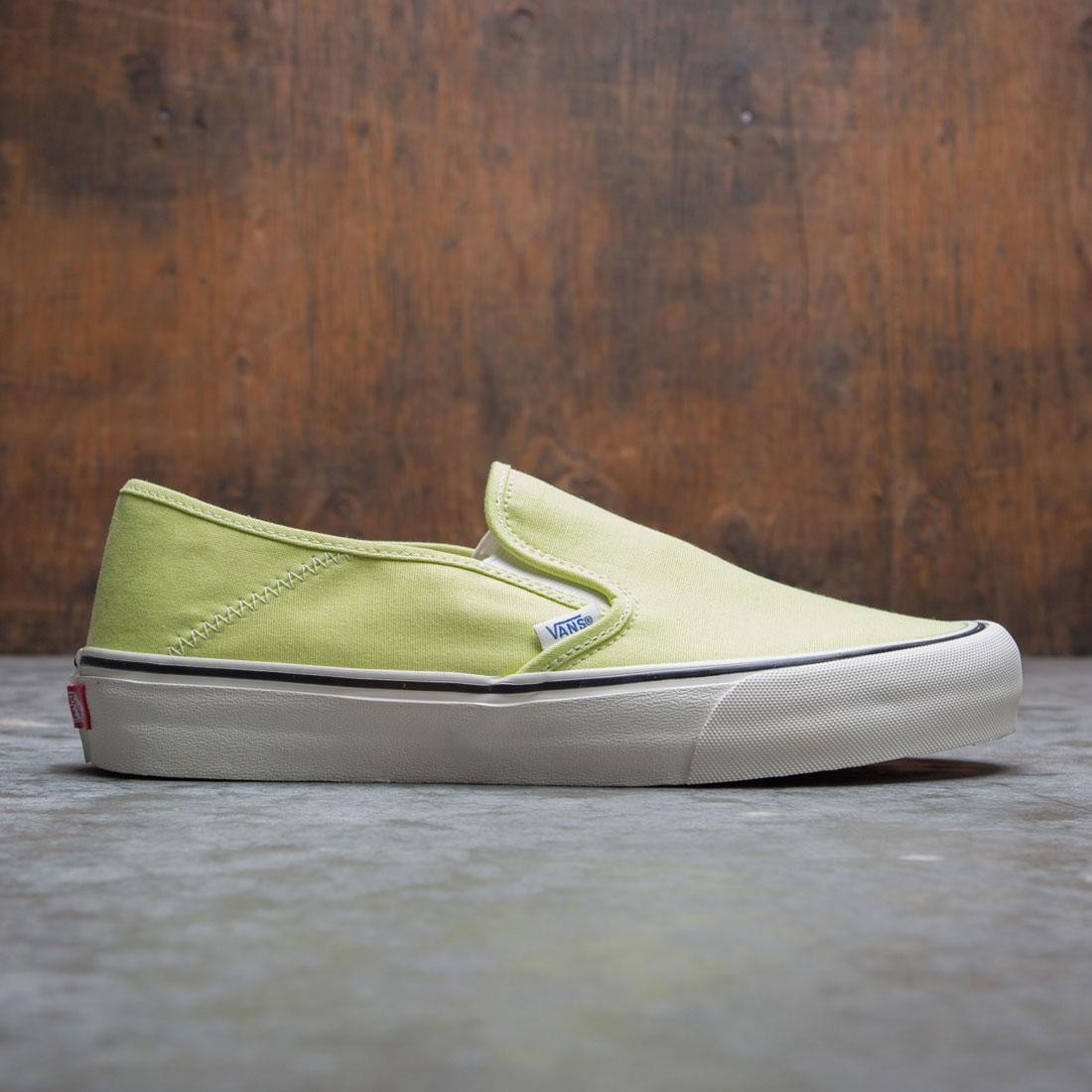 lime green slip on vans