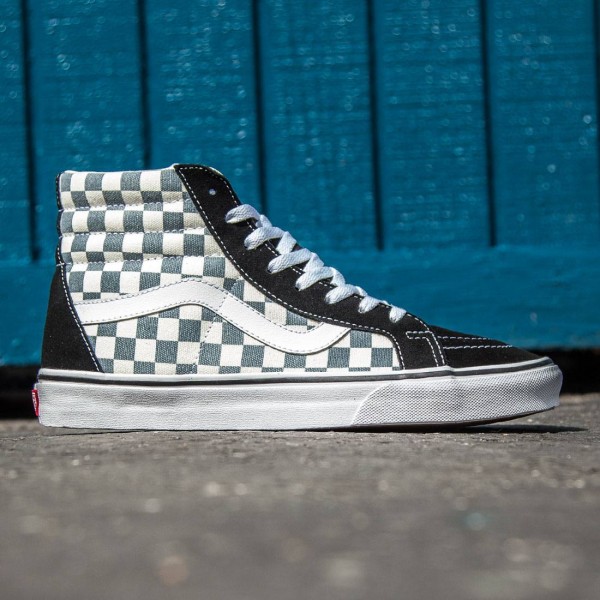 Vans Men Sk8 Hi Reissue Checkerboard Black Citadel