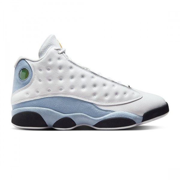 jordan men air jordan 13 retro white yellow ochre blue grey black