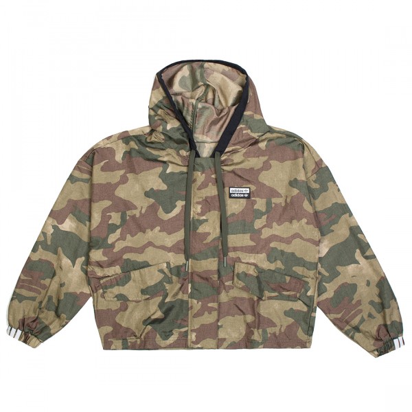 Adidas camo windbreaker womens sales